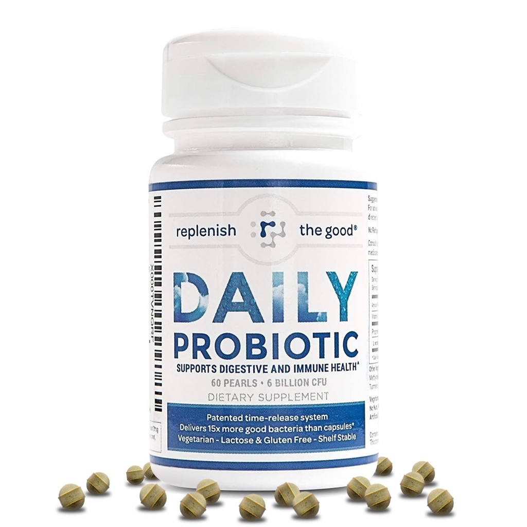 Probiotik Harian - 6 Milyar CFU - Mendukung Kesehatan Digetical - 15x Lebih Efektif Dari Katup Reguler - Mengembalikan Gas, Bloated Stomach & Acid Reflux (60 Count)