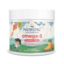 Nordic Nordic Omega-3 Gummy Fish, Tangerine - 30 Gummy Fish - 124 mg Total Omega-3 dengan EPA & DHA - Non-GMO - 30 pelayan