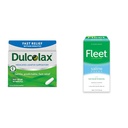 Dulcolax Fast Relief Medicated Laxative Reliostation Fast Relief, Rectal Use Only, Biscoodyl, 10 mg & Flew Laxative Saline Foema untuk Pertumbuhan dewasa, 4.5 fl Oz, 4 Botol