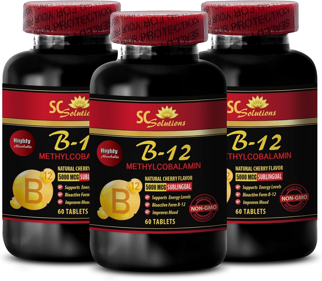 Pil pendukung imun - METHYLCOBALIN VITAMIN B-12 5000 - suplemen anti penuaan bagi perempuan, suplemen energi terbaik, daya tahan tubuh, kapsul dukungan imun, vitamin b 12 metabolisme - 3 Bot 180