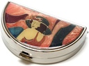 9352 Semicular Small Box Organizer Silver Pink Women Travel Pill Case Purse Pocket Container Daily Portable Medicine Vitamin Box Meactionment Mini Storage