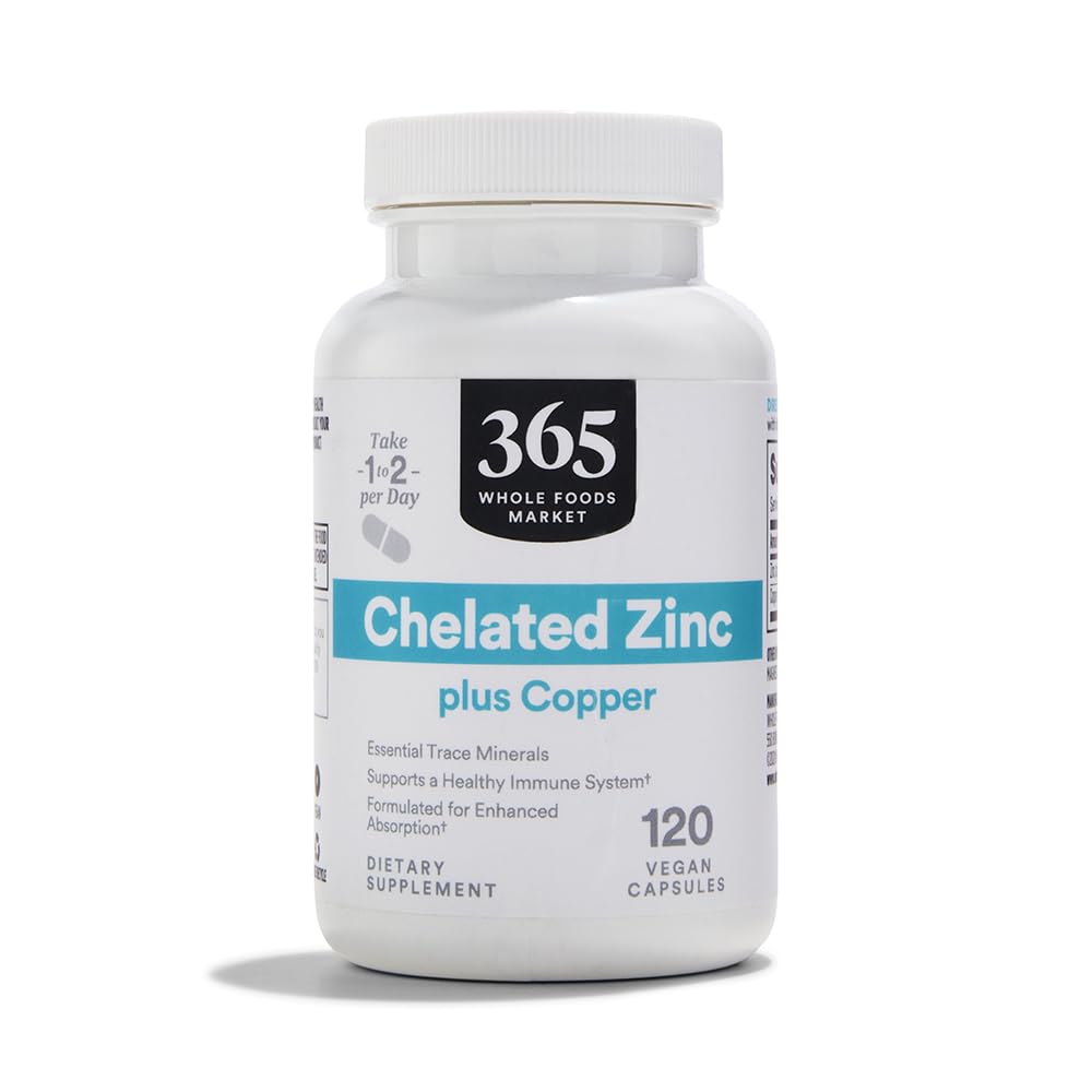 365 oleh Whole Foods Market, Zinc yang dilindungi plus Copper, 120 Count