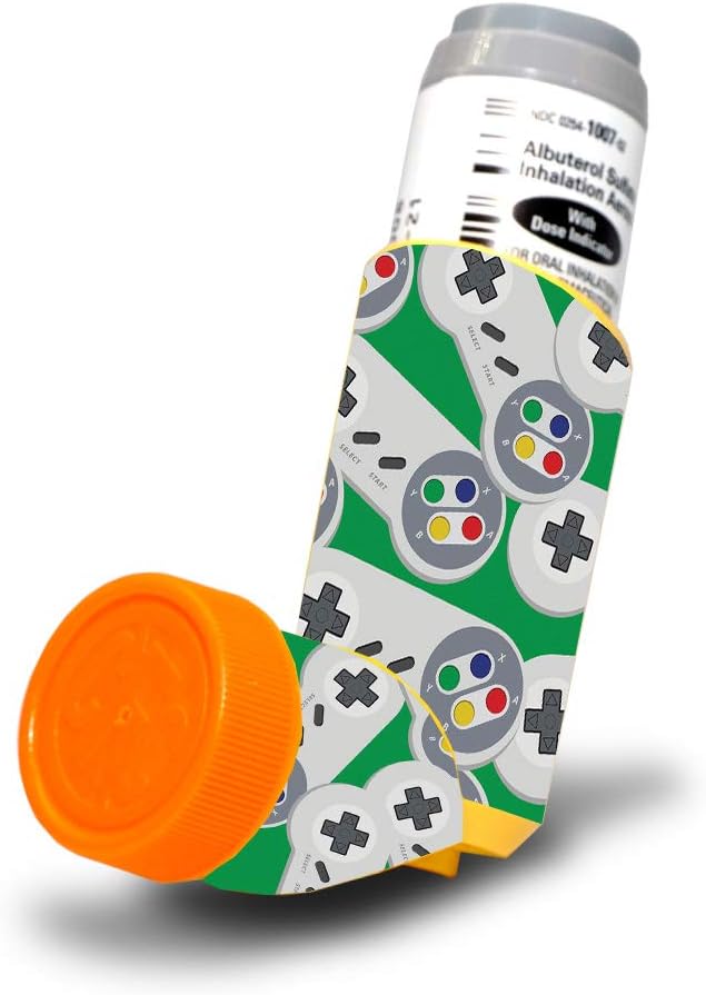 MightySkins Skin for Proventil HFA Asthma Inhaler - Retro Controllers 3 144; Protection, Durable, and Unique Vinyl Decal wrap Cover 124; Easy to Terapkan, Hapus, dan Ubah Styles 124; Made in Amerika Serikat