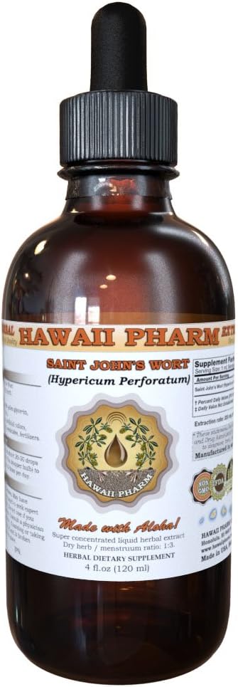 Hawaii Pharm Saint John 's Welt (Hypericum Perforatum) Liquid Extract Tincture 4 Oz (120ml)
