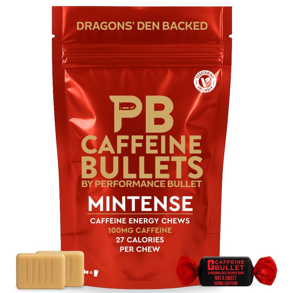 Caffeine Bullet Mint Energy Chews * 40 - Faster Boost Than Gels, Tablet and Gum.