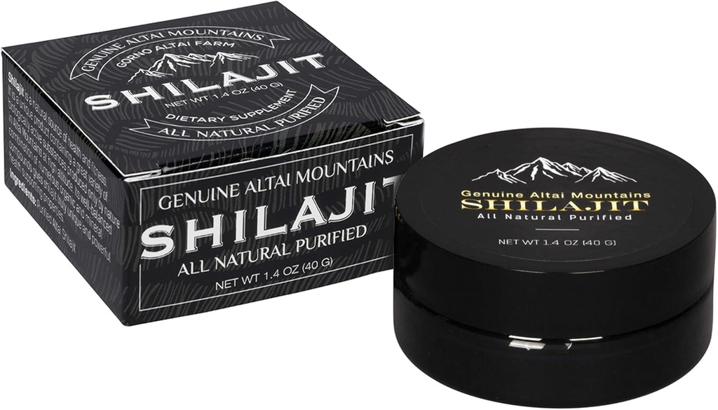 Sayan Pure Shilajit Resin 1.4oz / 40g, 265 Servis - Aclement Powerorganic Fulvic
