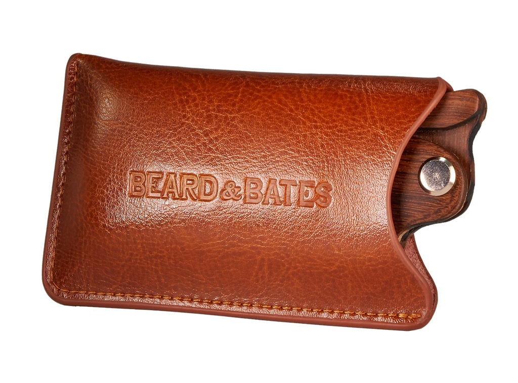 Beard & Bates Genuine Leather Pouch - Untuk The Sandalwood Switchblade £124; Kasus Accesary untuk Wooden Comb (Pouch Only!)