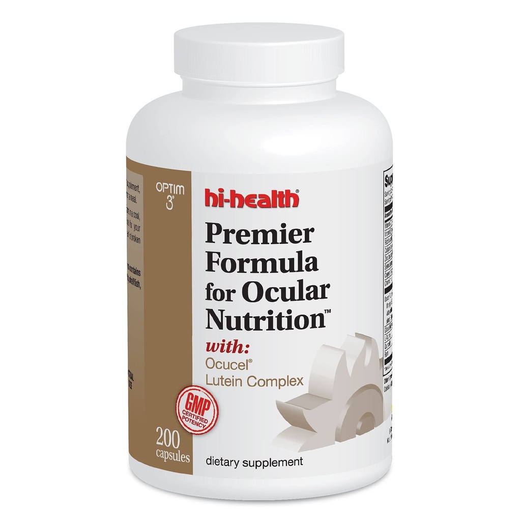 Hi- Kesehatan, Premier Formula untuk Nulcular Ocular, 200 Capsules, The Original Paul Harvey Eye Vitamin for Heally Vision