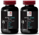 Nitric Oxide - Nitric Oxide Booster - Dukungan otot, Daya Fokus, Energi Suplemen, Performance Formula, Stamina Dukungan, Pemasyarakatan Tenaga, Fokus, Endurance Mix 2 Botol 120 Tablet