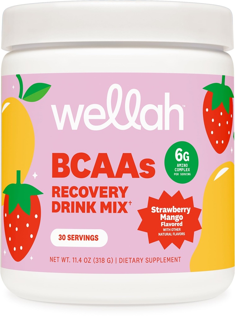Wellah BCAAS (Strawberry Mango Flavored) 30 Hamba - BCAA powder dengan kompleks hidroksi