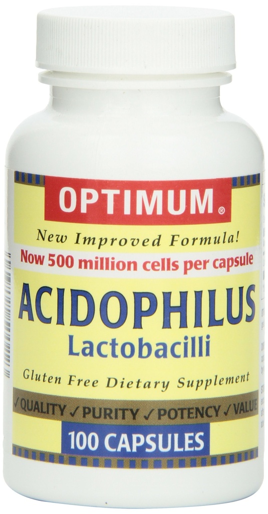 Optimum Acidophilus Lacrosnilli Capsules, 100 Count