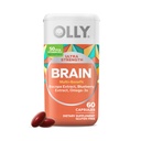 OLLY Ultra Strength Brain Softgels, Nootropic, Support Healthy Brain Fungsi, Memory, Fokus dan Konsentrasi, Omegaga- 3s, Vitamin B6 dan B12, 30 Hari Suppply - 60 Count
