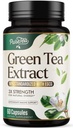 Green Tea Extract Capsules 1000mg dengan 45% EGG & 98% Polyphenols untuk Heart Dukungan dengan Antioksidants - 3X Pil Teh Hijau Pasokan untuk Energi Alam, Kafein Lembut - 60 Kapsul