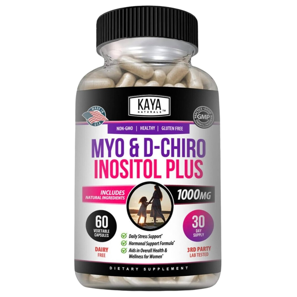 Kaya Ampial Myo & D- Chiro Inositol Plus Dukungan untuk Perempuan, Vitamin B8-60 Capsules