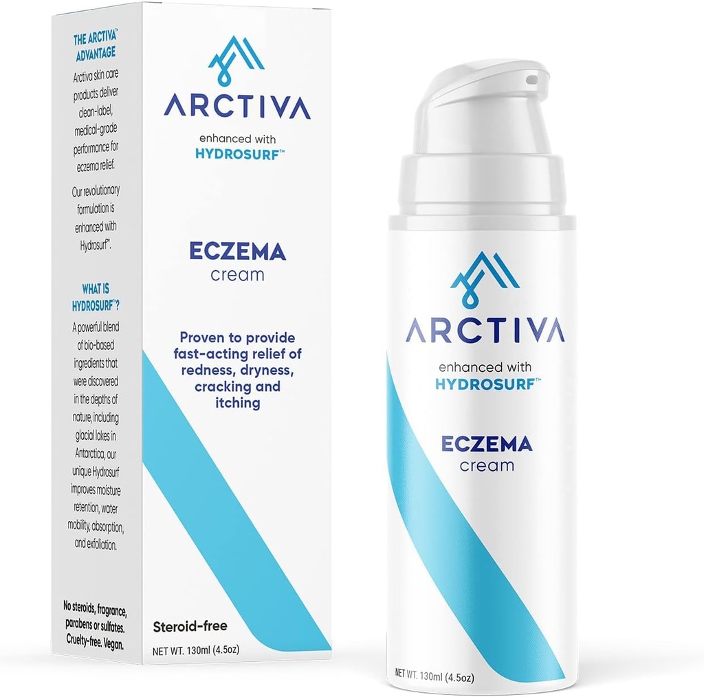 Eczema Cream dengan 1% Colloidal Oatmeal untuk Dry & Itchy Skin Relief 124; Eczema & Atopic Dermatitis Cream Treatment 124; Patent Hydrosulf Glycolipid Technology for Hidration, Absorpsi & Exfolization