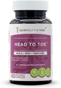 Menuju Toe 60 Capsules, 1000 mg, Chamomile, Witch Hazel, Pot Marigold, Turmeric, Stinging Nettle, Rosemary. Nails / Skin / Hair Care (60 Capsules)