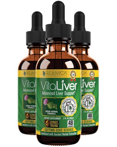 VitaLiver - Tambahan Kesehatan Hati - Dukung Liver Cleanse & Detox - Liquid Pengiriman untuk Absorpsi - Milk Thistle, Artichoke, Chanca Piedra, Dandelion & More!