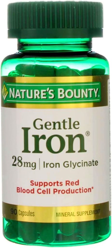 Nature 's Bounty Gentle Iron - 28 mg - 90 Kapsul