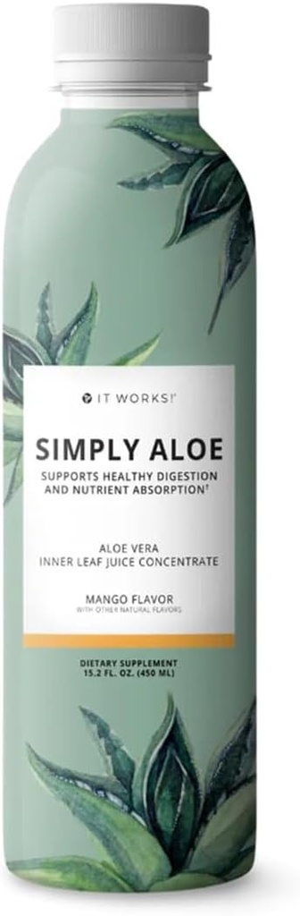 Berhasil! Cukup Aloe - Mango Flavor - 15.2 Fl Oz - menyegarkan, Nutritious Drink - Aloe Vera Inner Leaf Konsentrat - Mendukung Disales Sehat, Absorpsi Nutrisi, dan Overall Wellness