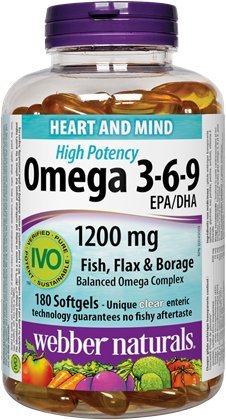 Webber Omega 3-6-9 High Potency 1200 mg