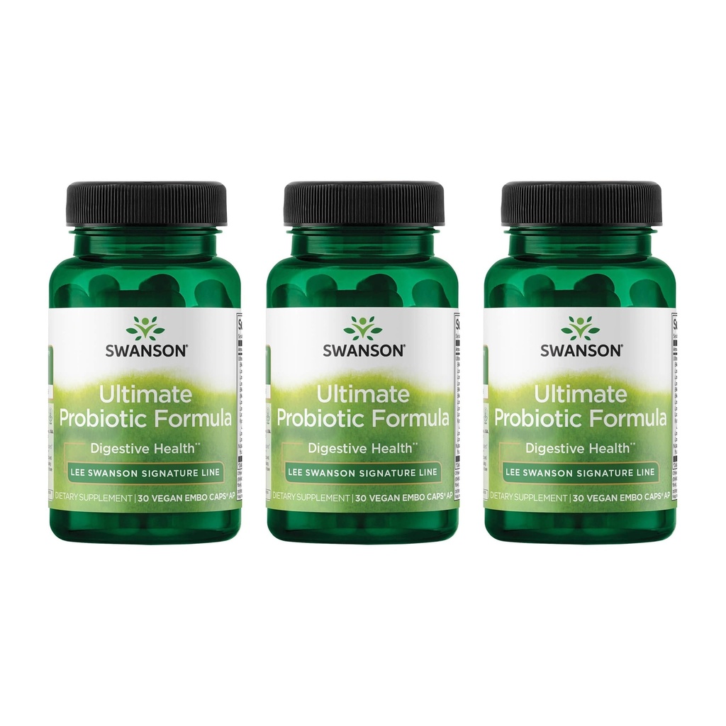 Swanson Ultimate Probiotic Formula Digetical Health Ammune System Dukungan 66 Milyar CFU Presotic NutraFlora scFOS 30 DRCapes Veggie Capsules (3 Pack)
