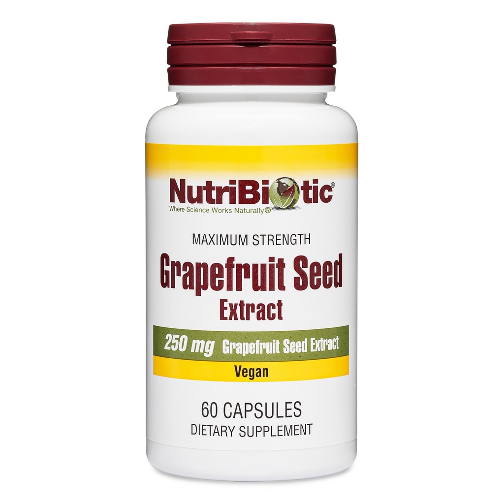 NutriBiotic - Grapefruit Benih Ekstrak 250 mg, 60 Count - Maksimum Kekuatan dengan Bioflavonoid