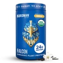 BirDMAN Falcon Organik Vegan Powder Vanila, 24g Protein, Sugar Free, Progories, Low Carb, Keto Friendly, Dairose Free, Non Whey, Tanaman berbasis Powder Pea Protein - 18 Hamba