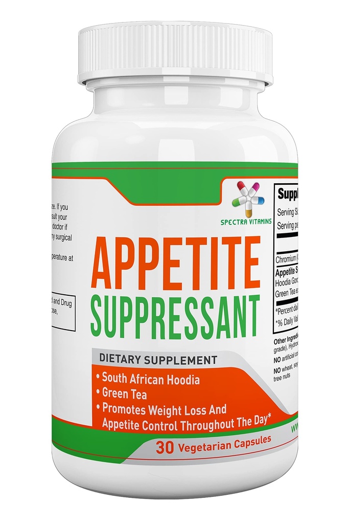 Appetite Suppresant 30 Kapsul - S. African Hoodia dan Green Tea Extract Control Appetite, Dukung Weight Los, Meningkatkan Energi dan Metabolisme, Dibuat di USA