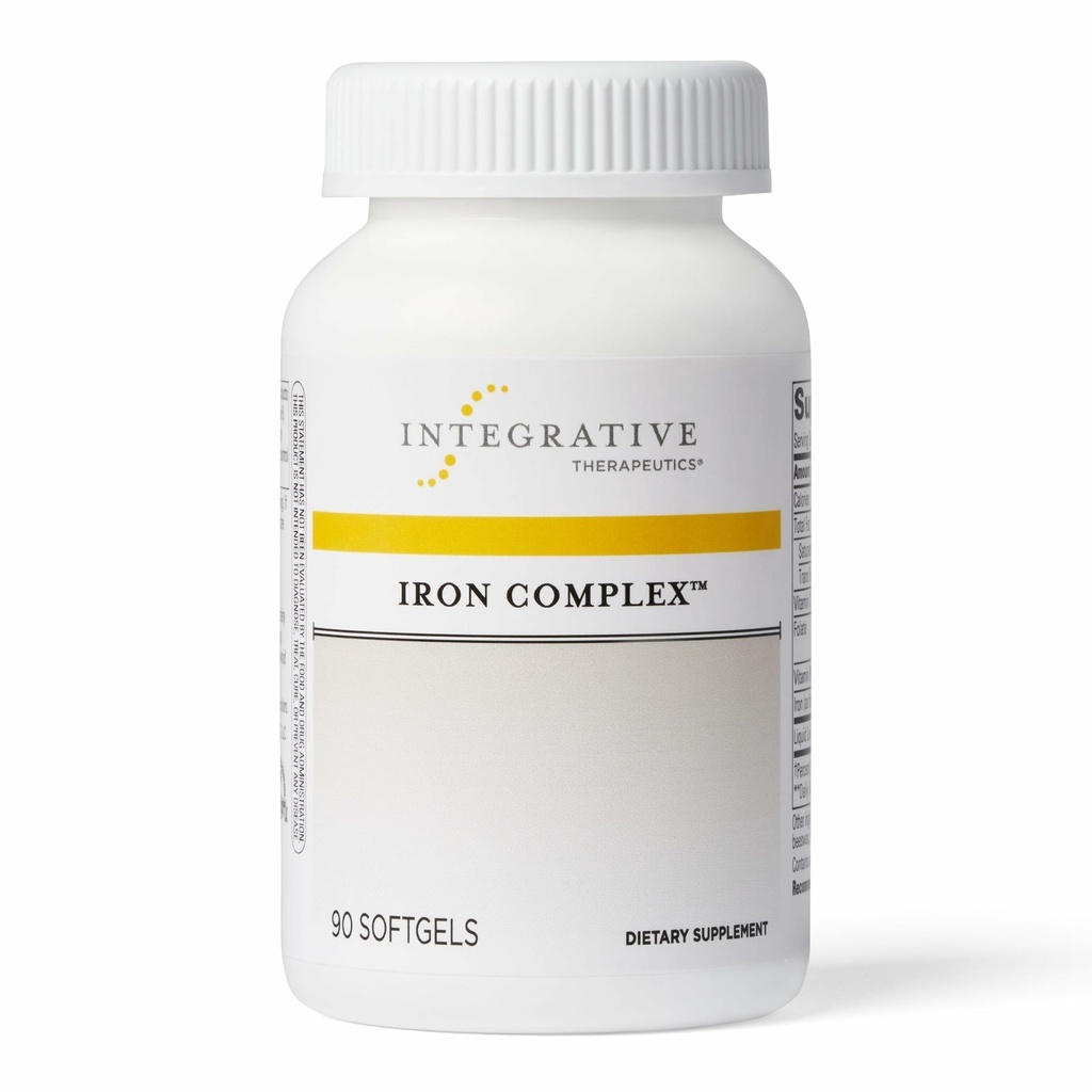 Terpadu Therapeutics Iron Complex - Wellness & Energy Dukungan dengan Vitamin C & B12 * - termasuk Felode - Gluten- Free & Dairy- Free - 90 Softgels (45 Pelayan)