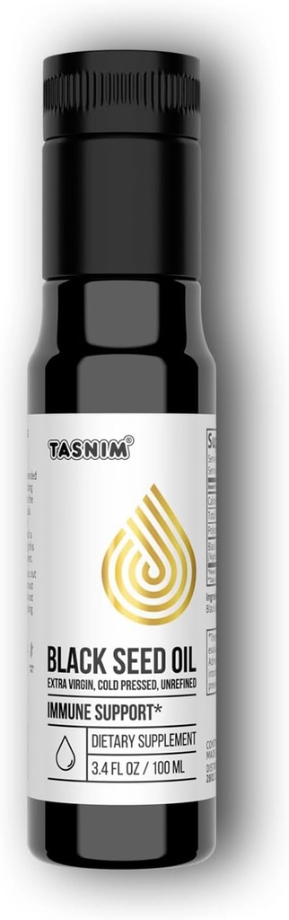 100% Ethiopia BlackSeed Oil 3.4 Fl Oz - Cold Pressed Black Seed Oil for Immune, High Potency 5.7% - 21% Thymoquinone Skin, Hair & Overll Health