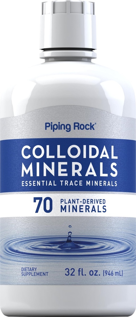 Piping Rock Colloidal Minerals Liquid 124; 32 fl oz 124; Unfeatured Taincture Suplemen 124; Rencana Derived Escience Trace 124; Vegetarian, Non-GMO, Gluten Free