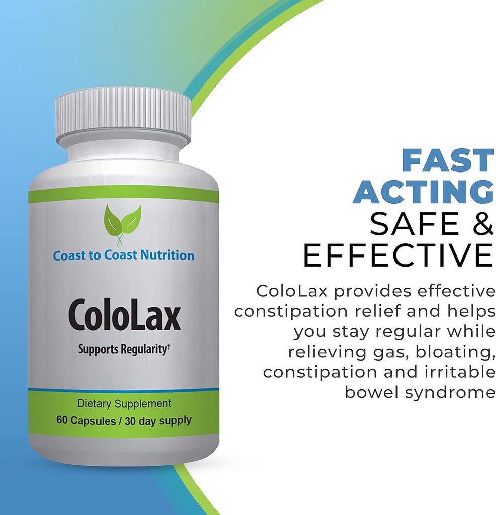 ColoLax Pelestarian Lembut untuk Orang Dewasa - Spool Softtener & Colon Cleanse dengan Psyllium Husk - Dukungan untuk Regularitas, Bantuan dari Bensin & Bloating, dan Duli Dukungan - 60 Capsules