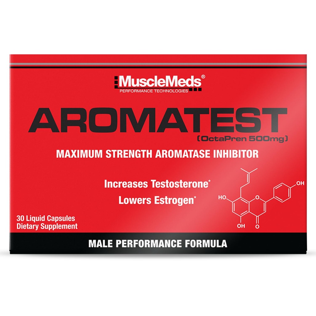 Testosteron Booster & Aromatas Inhibitor, Estrogen Linterest, Pendukung Gedung Otot & Kekuatan, Pengganti Anti- Aging Hormone untuk Pria, 30 Topi Cair