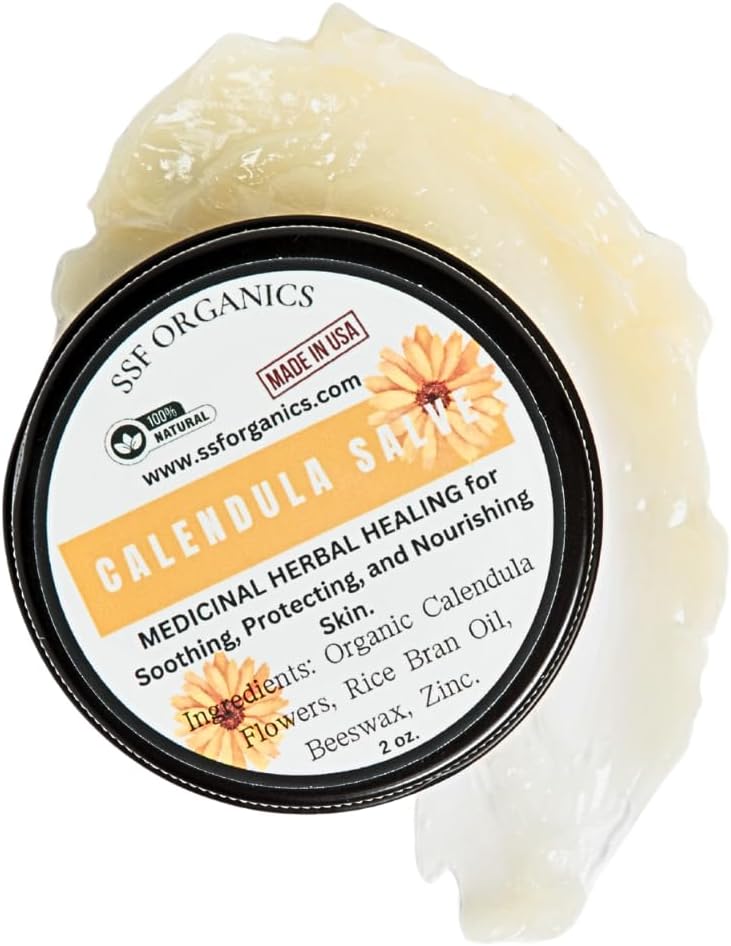 Organisasi SSF Calendula Repair Skin Salve 124; Repart, Relief, Relief, Relief, dan Healing for Damamed Skin 124; Natural Remdy for Rashes, Irritation, Redness, Swelling, Itchy Dry Skin. 2 oz.
