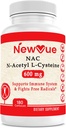 N- Acetyl L- Cysteine (NAC) 600mg, 180 Capsules - Non-GMO, Gluten Free