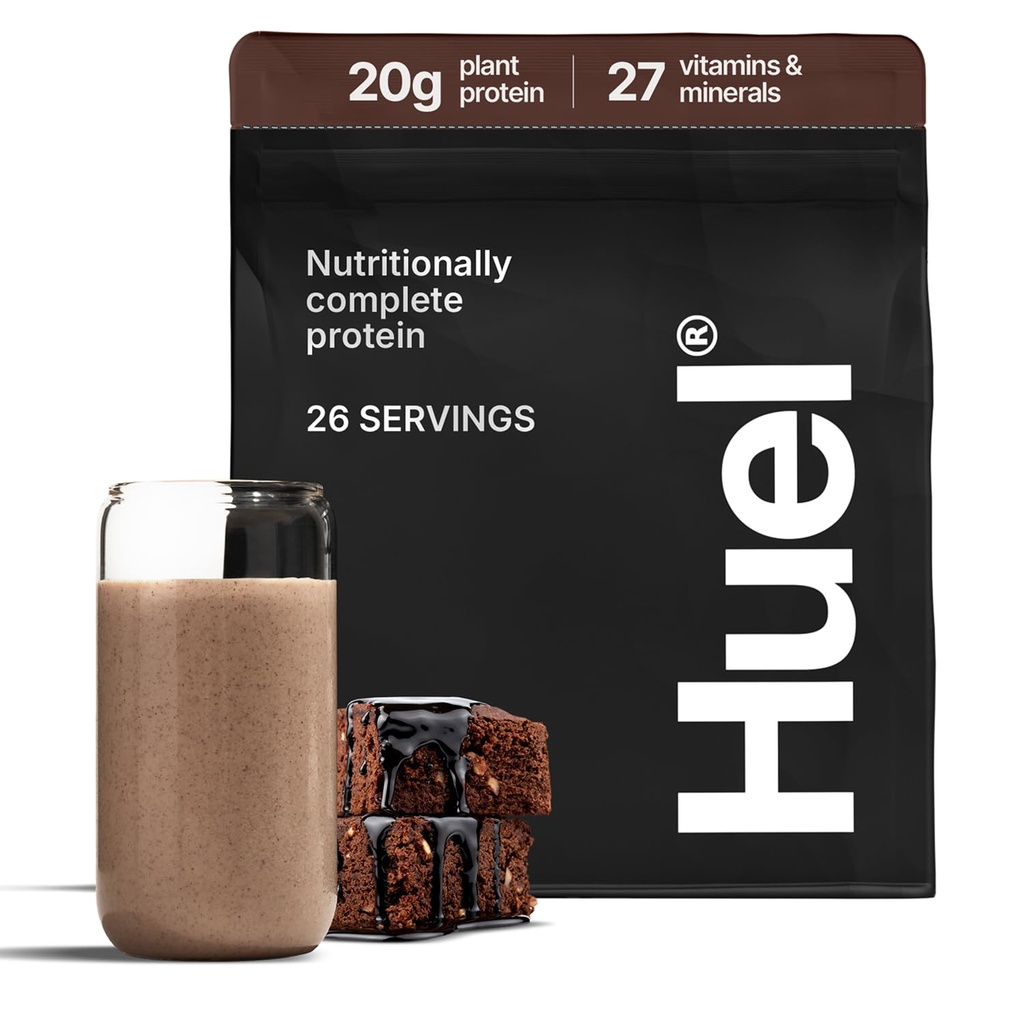 Huel Vecan Protein Powder 124; Chocolate Fudge Brownie 124; Complete Nutrition 124; 20g Protein Powder 126 Vitamin & Minamins, Gluten Free, Non.GMO, Laktosa Free Powder 124; 100% Pembangkit-26