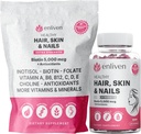 enliven Biotin Gummies for Hair Growth Nails & Strong 124; 5000mcg Biotin + Inositol, Collagen Dukung 12.4; Skin Care Vitamin for Women & Men 124; Berry Flavor 124; Segan Hair Skin Nail Supplemen