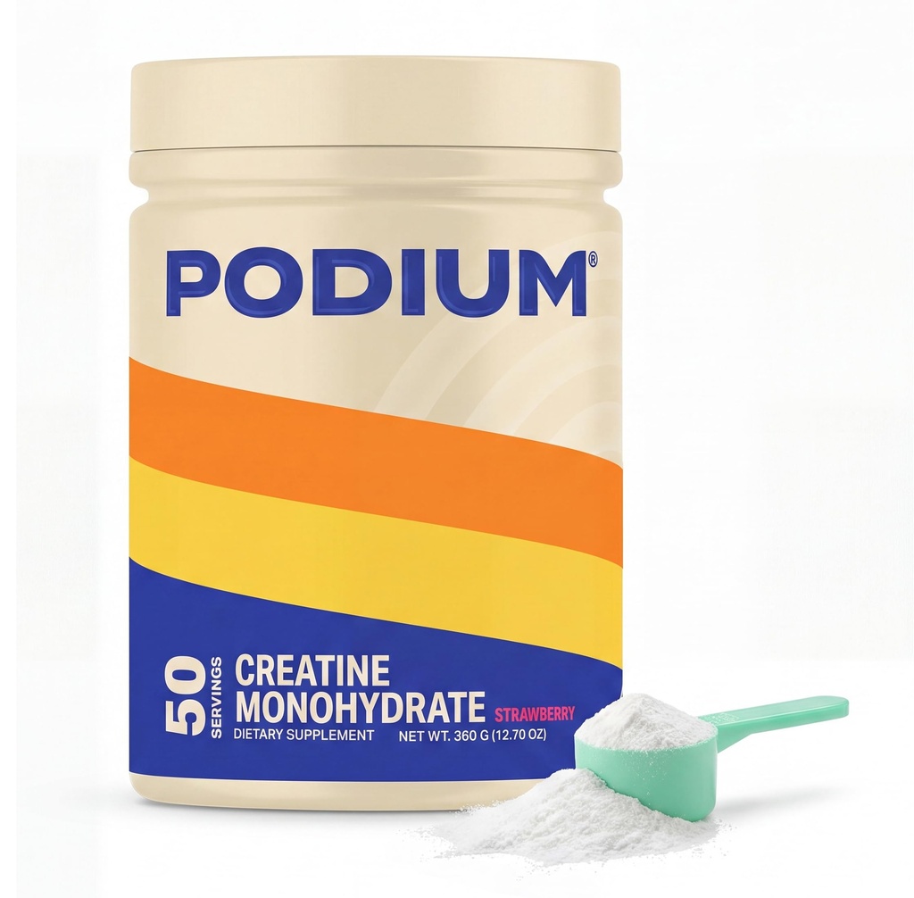 Podium Nutrition, Solo 126; Creatine Monohydrate, 50 Servings, Strawberry, Boost Athletic Performance
