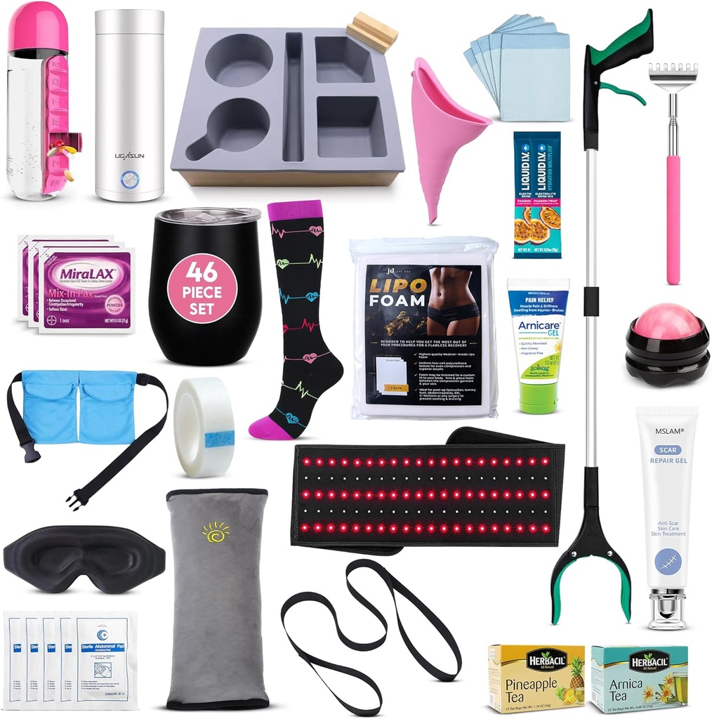 Ultimate Tummy Tuck Recovery Kit dengan Scar Care Red Light Therapy Brap - Premium Post- Op Suply dan Must Memiliki Esentials untuk Mommy Makeover Alag 124; Abdominoplasty