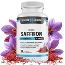 Capsules Extract Saffron murni, 88,5 mg, 60 Veggie Capsules untuk Mood Enhancement, dan Dukungan Energi