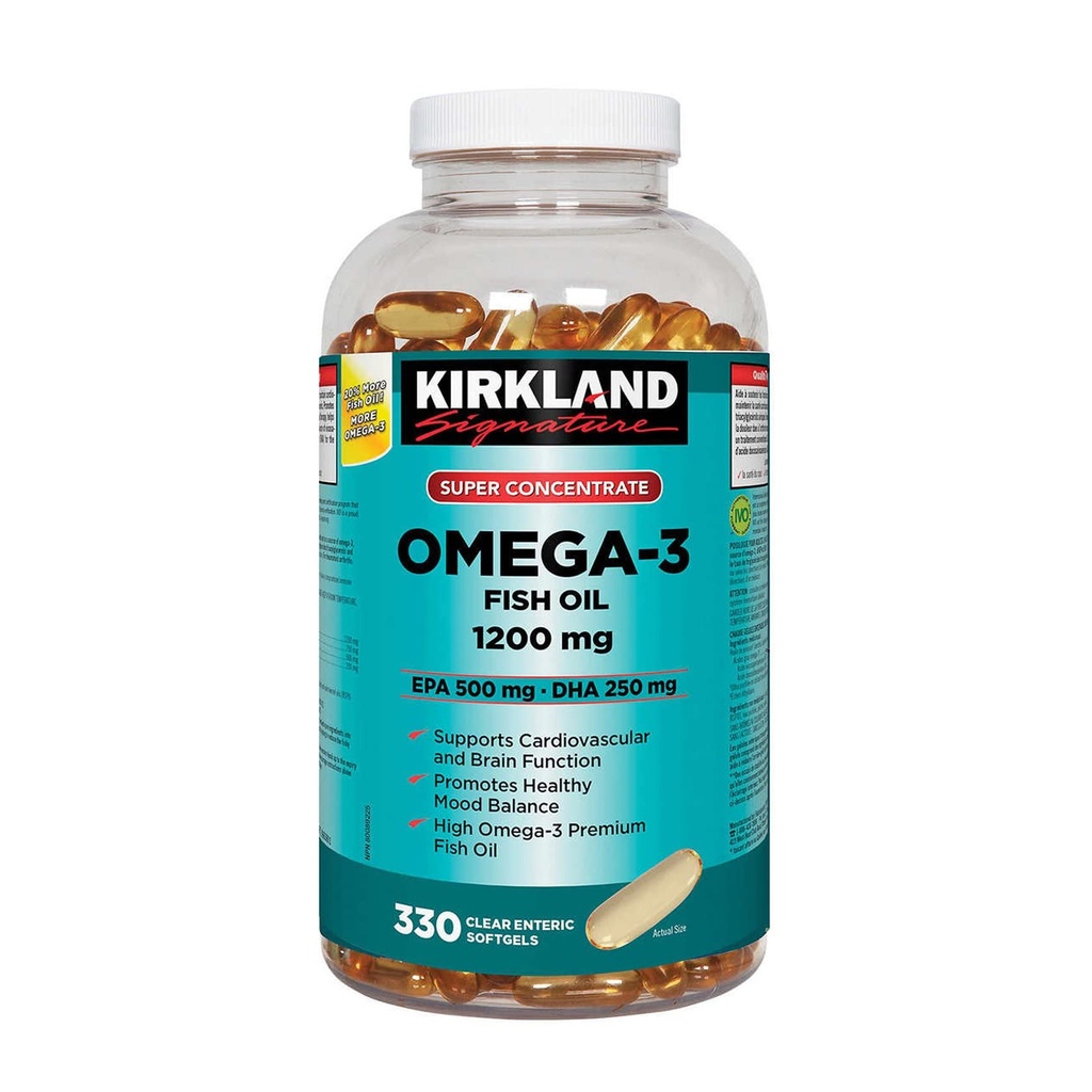 Kirkland Omega-3 Fish Oil 100mg 300 Softgels