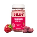 BeLive Elderberry Gummies dengan Zinc dan Vitamin C, D, A, E, B1250 Ct I Ammune Support for Heally Bones & Teeth, Vegan, Keto & Non-GMO - Raspberry Flavor