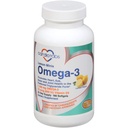 Omega 3 Lemon Minis + Vitamin D3, 1.100 mg Omega- 3 dalam Formulir Triglyceride dan 600 IU Vitamin D3, EAz- Swallow, Lemon- Segar Omega- 3 Suftgels - 180 Count
