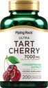 Piping Rock Tart Cherry Capsules 124les; 7000 mg 124; 200 Pil 14; untuk Perempuan dan Pria 124; Ultra Kekuatan Terkonsentrasi Ekstrak 124; Non-GMO, Gluten Free Suplemen