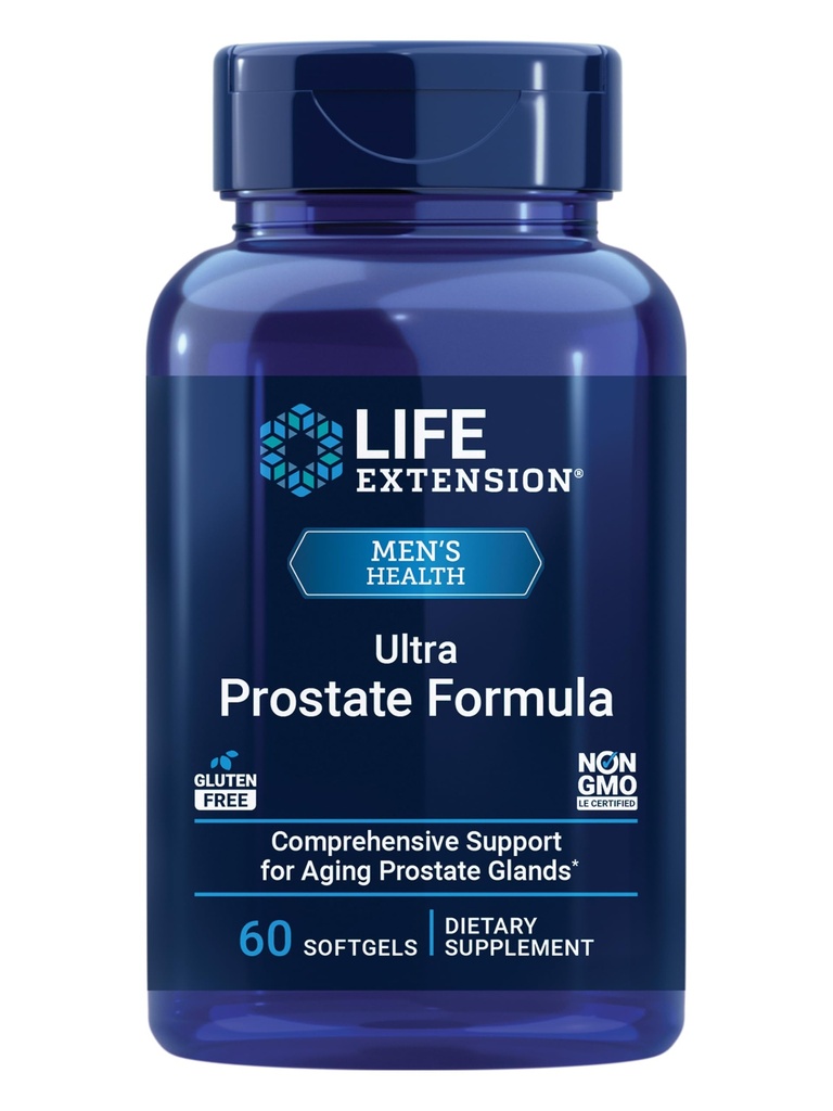 Hidup Extension Ultra Prostate Formula, Saw Palmetto for Men, pygeum, stinging Nettle Root, lycopene, Prostate Health, Urination Flow, PSA, Non-GMO, Gluten-Free, 60 softgels