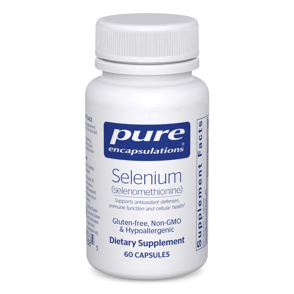 Selenium Encapsulasi Murni - 200 mcg - untuk Fungsi Sel Sehat, Sistem Kebal & Pertahanan Antioksidan - Tambahan Mineral - Vegan & Gluten Bebas - 60 Kasules