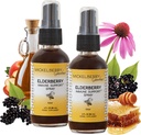 Mickelberry Gardens Elderberry Honey Propolis Spray - Natural Imune Support dan Throat Coat for Children and Adults, 2 Ounces (Paket 2)