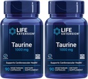 Hidup Extension Taurine, Taurine Amino Acid Suplement, Heart, Liver and Brain Health, Longevity, Muscle and Exercise, 1000 mg Dosis, Non-GMO, Gluten- Free - Two Vegetarian Capsules x 2