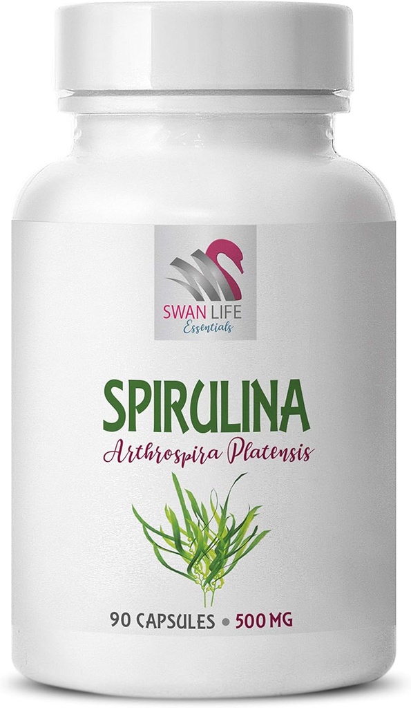 biru spirulina kapsul - spirulina biru - spirulina 500MG - spirulina tablet - spirulina dan chlorella bubuk organik, Spirulina Herbal Suplemen, energi bit spirulina klorella tablet 1 botol