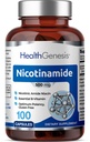 B-3 Nicotinamide 500 mg 100 Caps - NicotNic Amide Niacin Natural Flush- Free Vitamin Formula - Mendukung Kesehatan Sel Skin
